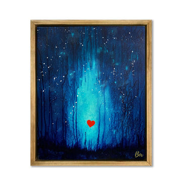 The Little Heart Series - Deep Heart #6 Original Acrylic 16