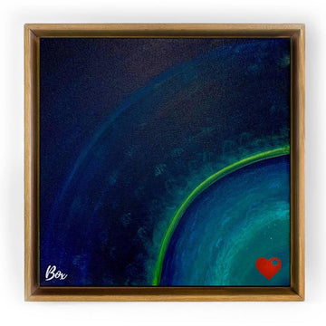 The Little Heart Series - Earth Heart #5  Original Acrylic 12