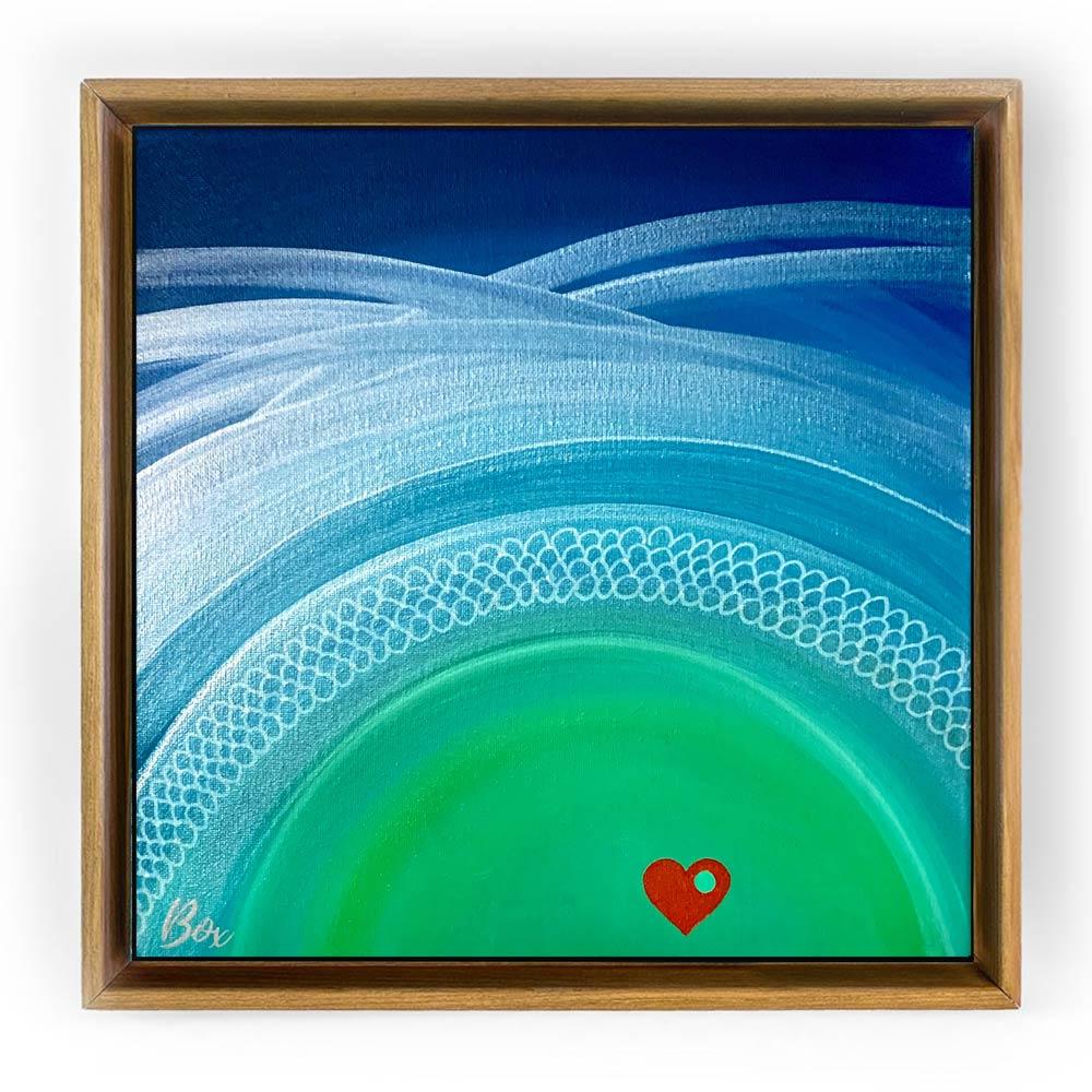 The Little Heart Series - Earth Heart #4  Original Acrylic 12"x12"