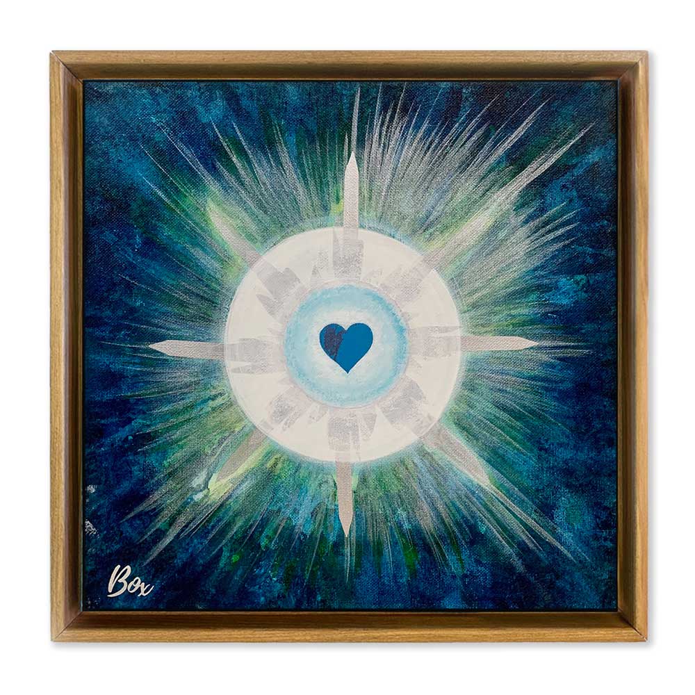 The Little Heart Series - Frozen Heart #1  Original Acrylic 12"x12"