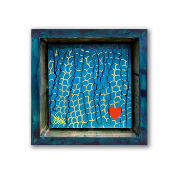 The Little Heart Series - Mermaid Heart #4 Original Acrylic 10"x 10"