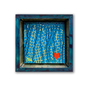 The Little Heart Series - Mermaid Heart #4 Original Acrylic 10