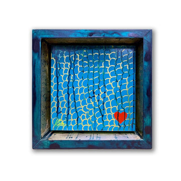 The Little Heart Series - Mermaid Heart #5 Original Acrylic 10