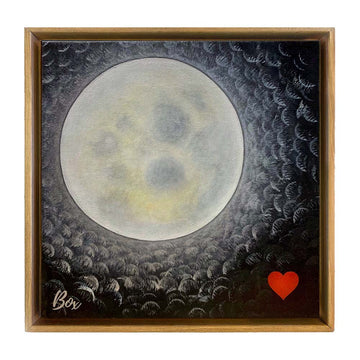 The Little Heart Series - Talking to the Moon 1 Original Acrylic 12"x12"