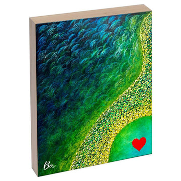 The Little Heart Series - Sea Castle Heart #2 Original Acrylic 8