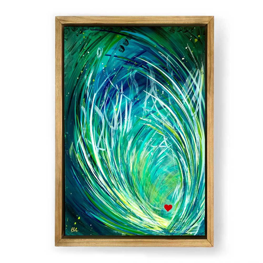 The Little Heart Series - Seaweed Hearts #3 Original Acrylic 24"x 36"